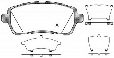 OPEN PARTS bpa128110 -  Комплект тормозных колодок, дисковый тормоз